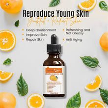 Load image into Gallery viewer, Bottle of 20% Vitamin C Facial Serum with Hyaluronic Acid and Vitamin E – natural anti-aging serum for wrinkles, hydration, and brightening.