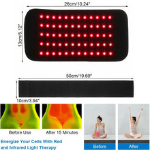 Load image into Gallery viewer, 30W 660nm 850nm Near Infrared Red Light Therapy Waist Wrap Pad Belt Pain Relief - Personal Health Shop