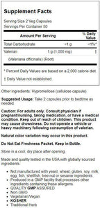 Valerian Root herbal supplement 