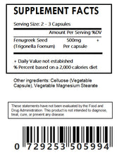 Load image into Gallery viewer, Organic Fenugreek Seed Powder Capsules 