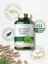 Load image into Gallery viewer, Ginkgo Biloba 6000mg | 200 Capsules |Brain Superfood