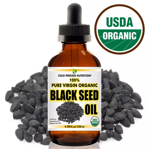 100% Pure Virgin CERTIFIED Organic Black Seed Oil 4oz