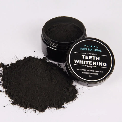Activated Charcoal Teeth Whitening Powder - Organic & Natural Black Toothpaste