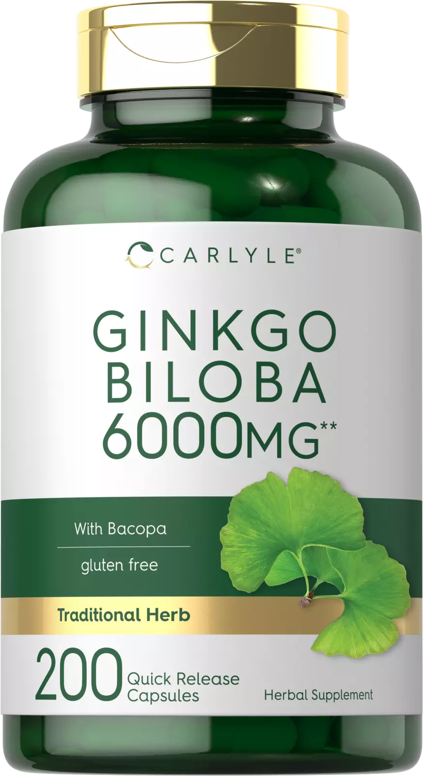 Ginkgo Biloba 6000mg | 200 Capsules |Brain Superfood