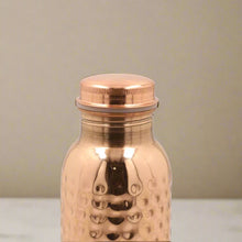 Load image into Gallery viewer, 34oz Pure Copper Water Bottle - Handmade Hammered Finish - Ayurvedic Health