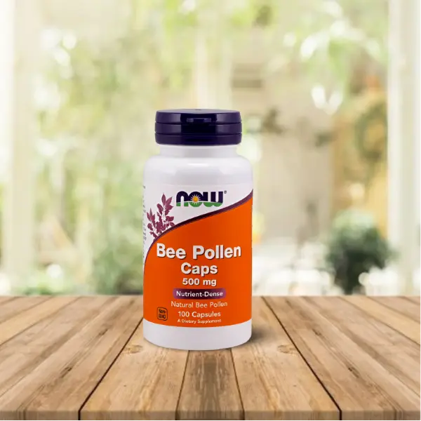 Natural Bee Pollen, 500 mg, 100 Capsules