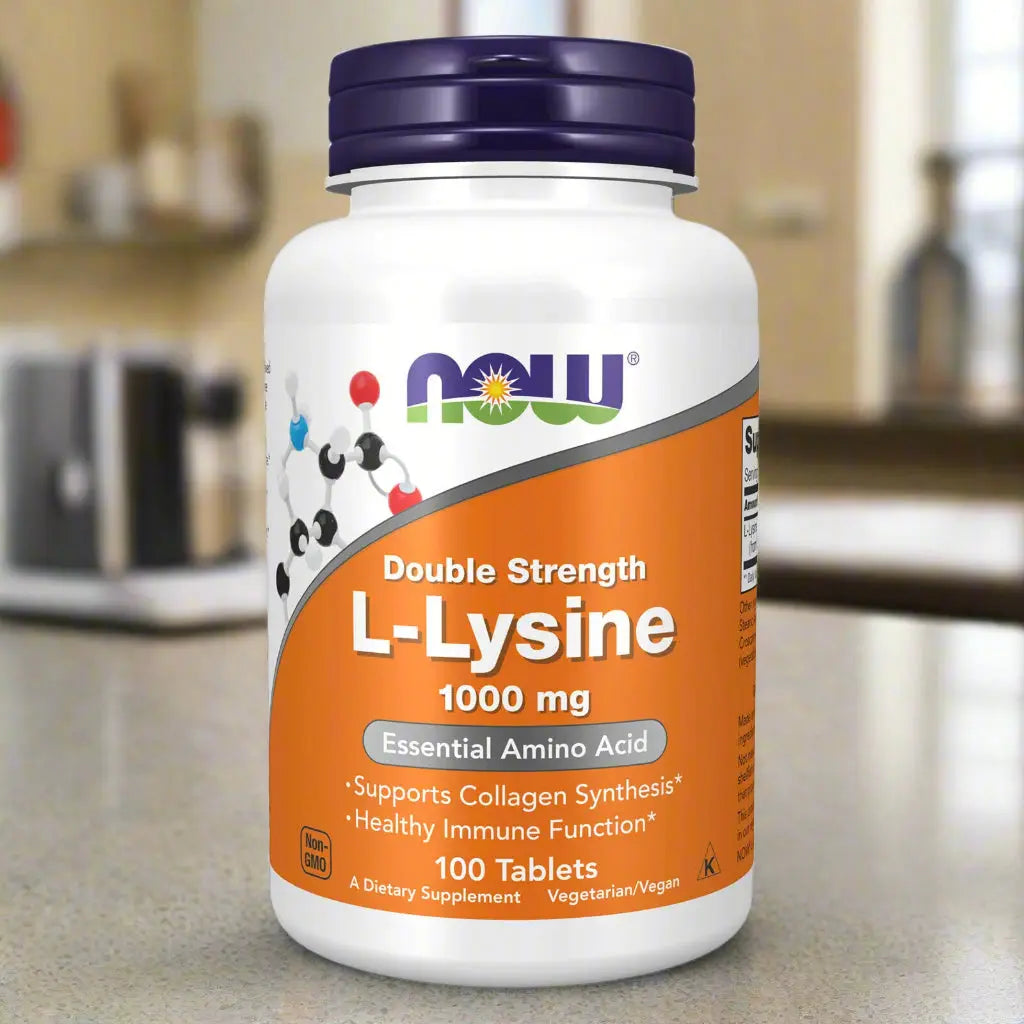 Herpes Treatment, L-Lysine, Double Strength 1000 mg - 100 Tablets Supports Collagen Synthesis and Healthy Immune Function
