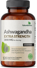 Load image into Gallery viewer, Ashwagandha Capsules Extra Strength 3000Mg - Stress Relief Formula, Natural Mood Support, Stress, Focus, and Energy Support Supplement, 120 Capsules