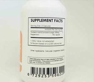 Organic Turmeric Root Powder Capsules 
