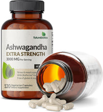 Load image into Gallery viewer, Ashwagandha Capsules Extra Strength 3000Mg - Stress Relief Formula, Natural Mood Support, Stress, Focus, and Energy Support Supplement, 120 Capsules