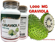 Load image into Gallery viewer, GRAVIOLA  Antioxidant Supplement - 1 Bottle of Graviola 1000 mg (60 capsules) original 