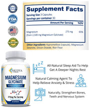Load image into Gallery viewer, Magnesium Glycinate For Improved Sleep, Stress &amp; Anxiety Relief (275MG)