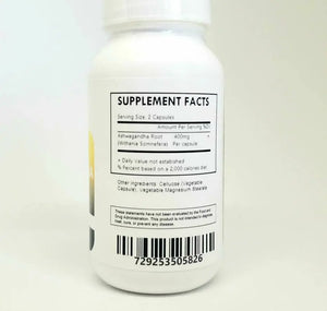 Organic Ashwagandha Root Powder Capsules 400mg 