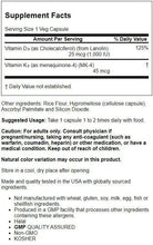 Load image into Gallery viewer, Vitamin D-3 &amp; K-2 120 Veg Caps Swanson Vitamins