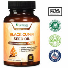 Load image into Gallery viewer, Black Seed Oil Capsules Highest Potency Black Cumin 1000mg - 60 softgels Personal Health Shop
