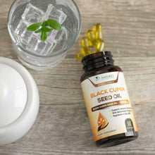 Load image into Gallery viewer, Black Seed Oil Capsules Highest Potency Black Cumin 1000mg - 60 softgels Personal Health Shop