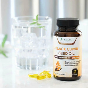 Black Seed Oil Capsules Highest Potency Black Cumin 1000mg - 60 softgels Personal Health Shop