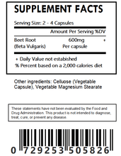 Load image into Gallery viewer, Organic Beet Root Powder Capsules - 500mg Each - Beta vulgaris - Various Sizes herbal-islandstore