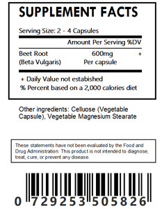 Organic Beet Root Powder Capsules - 500mg Each - Beta vulgaris - Various Sizes herbal-islandstore
