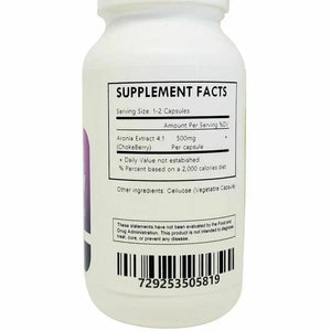 Bottle of Aronia Berry 4:1 Extract Capsules – antioxidant-rich supplement for immune support and heart health