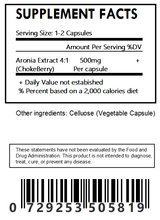 Load image into Gallery viewer, Bottle of Aronia Berry 4:1 Extract Capsules – antioxidant-rich supplement for immune support and heart health