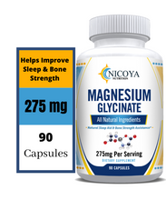 Load image into Gallery viewer, Magnesium Glycinate For Improved Sleep, Stress &amp; Anxiety Relief (275MG)