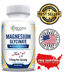 Magnesium Glycinate For Improved Sleep, Stress & Anxiety Relief (275MG)