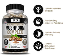 Load image into Gallery viewer, Mushroom Complex with Lion&#39;s Mane, Reishi, &amp; Shiitake: A Powerful Blend for Immune Support &amp; Cognitive Health